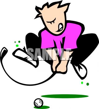319x350 Cartoon Of A Frustrated Golfer