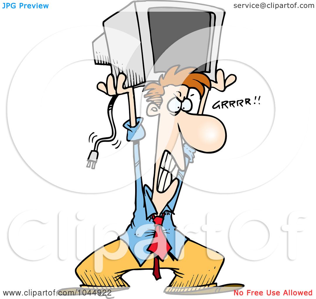1080x1024 Royalty Free (Rf) Clip Art Illustration Of A Cartoon Frustrated