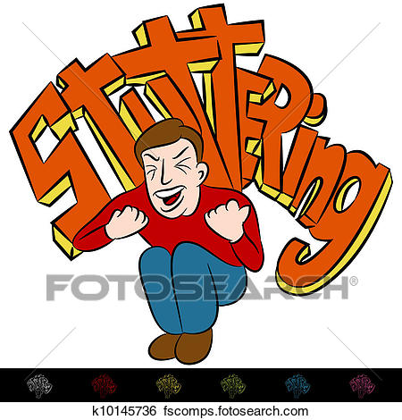 450x470 Clip Art Of Man Frustrated Stuttering K10145736
