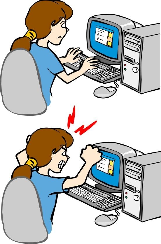 552x837 Computer Clipart Frustrated