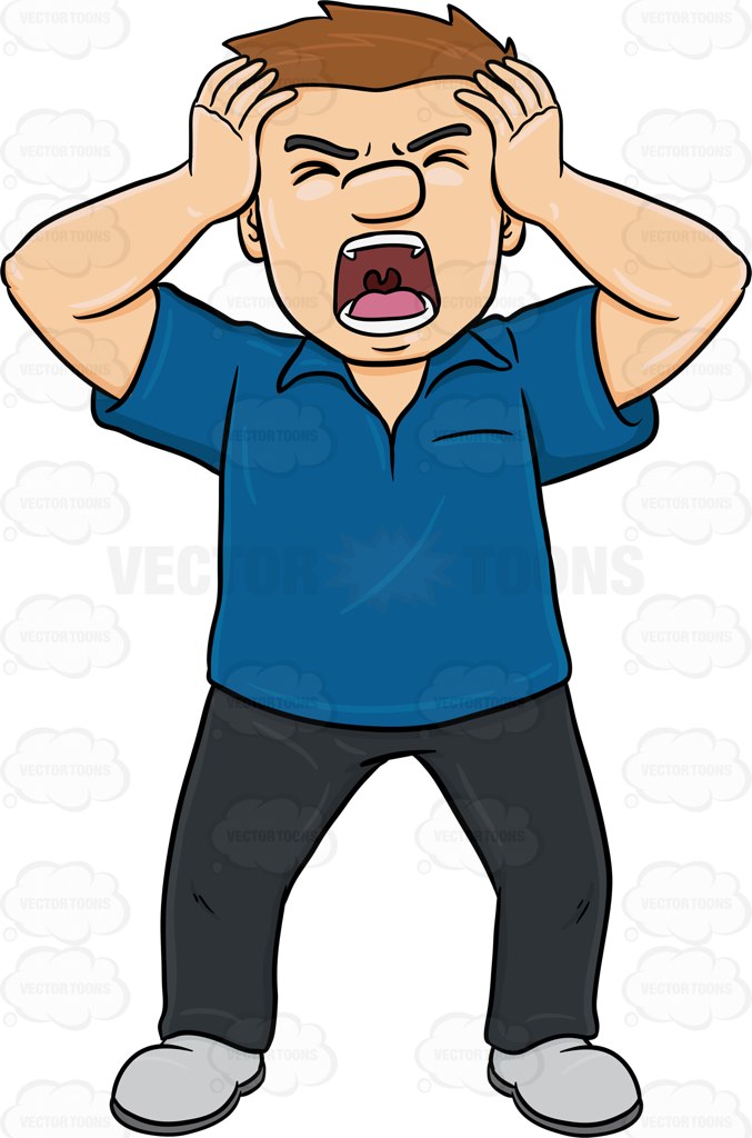 677x1024 Frustrated Man Clipart