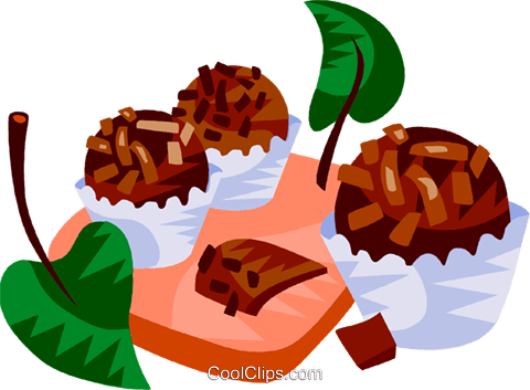 480x353 Brazilian Chocolate Fudge Candy Royalty Free Vector Clip Art