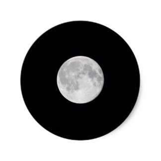 324x324 Full Moon Stickers Zazzle