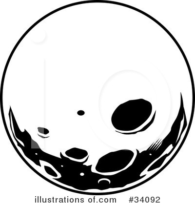 400x420 White Full Moon Clipart