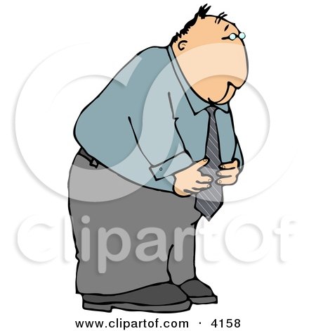 450x470 Business Man With An Upset Stomach Clipart By Djart