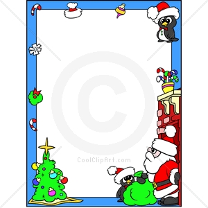 300x300 Santa Border Clipart