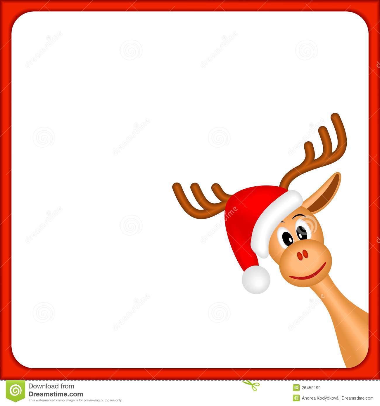 1300x1390 Santa Reindeer Border Clipart