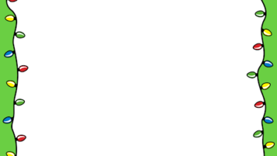 390x220 Christmas Page Border Clipart