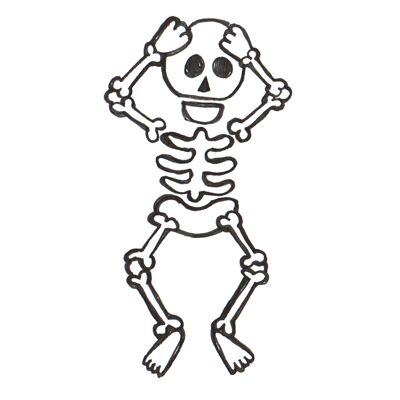 400x400 Halloween Skeleton Drawings