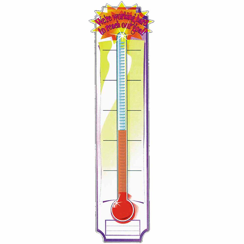 1000x1000 Goal Setting Thermometer Vertical Classroom Banners Eureka School