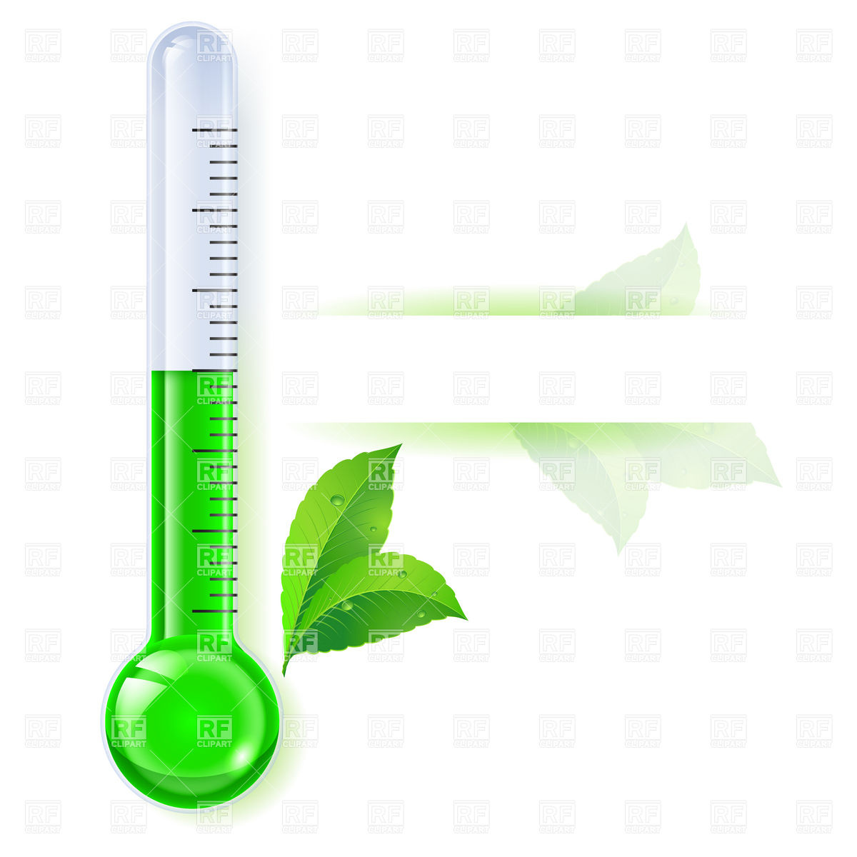 1200x1200 Green Thermometer Icon