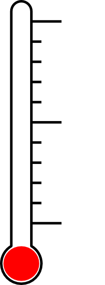 216x584 Blank Fundraising Thermometer Clipart