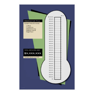 324x324 Goal Thermometer Posters Zazzle
