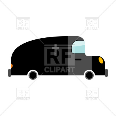400x400 Hearse Funeral Car Royalty Free Vector Clip Art Image