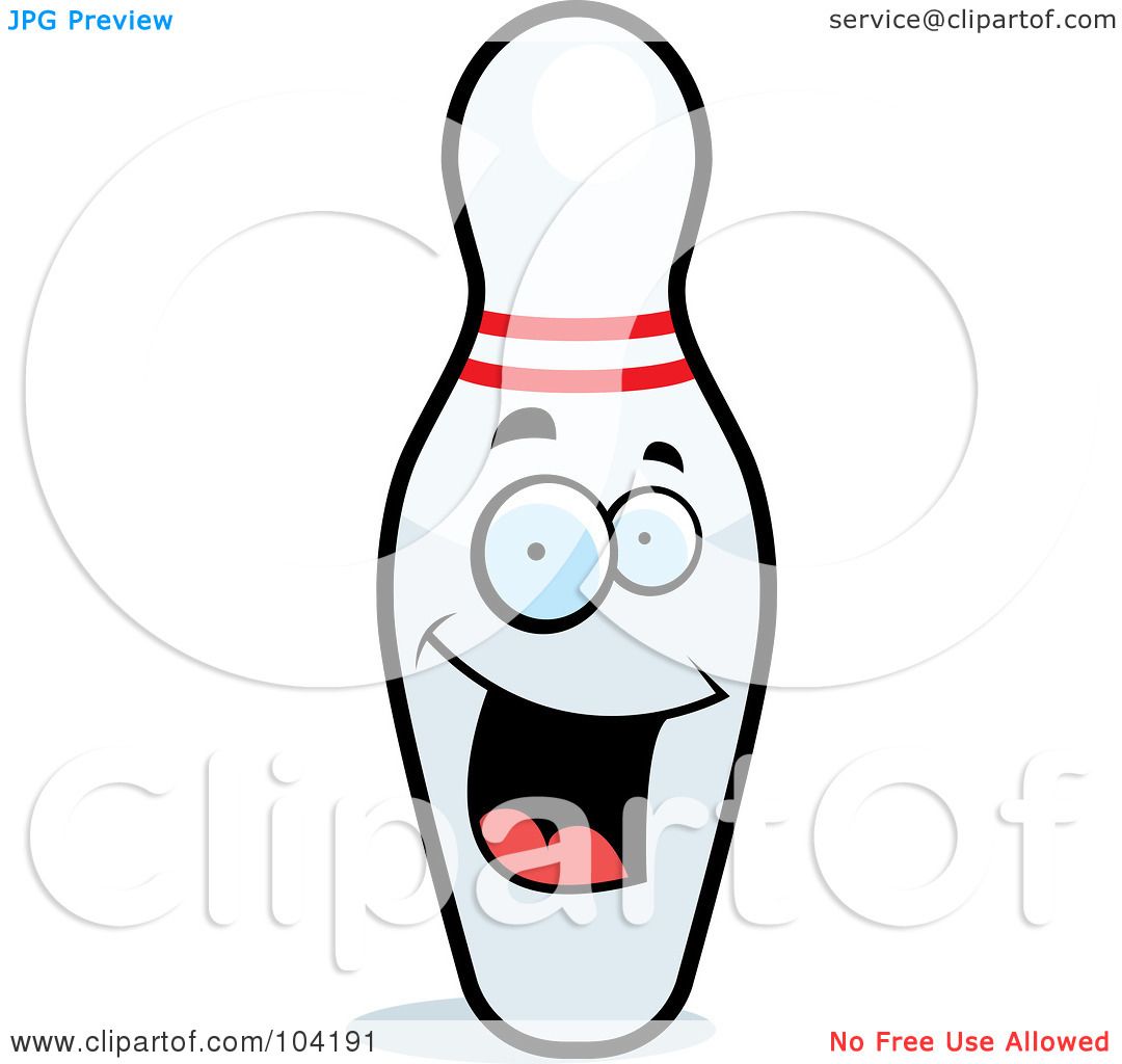 1080x1024 Royalty Free (Rf) Clipart Illustration Of A Happy Bowling Pin By
