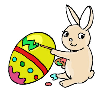 330x323 Funny Easter Bunny Clipart