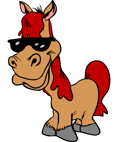 500x600 Funny Cartoon Horses Clipart