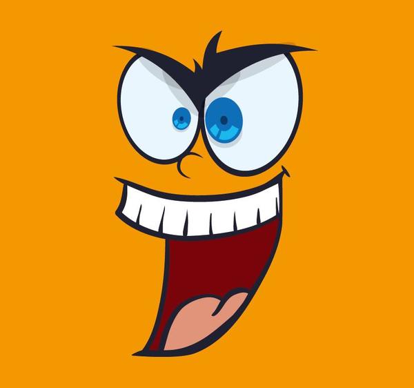 600x562 Funny Cartoon Face Expression Design Vector 09