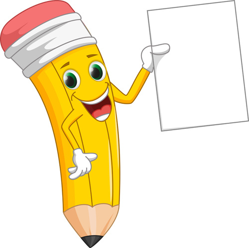 500x499 Funny Cartoon Pencil Vector Free Vector In Encapsulated Postscript