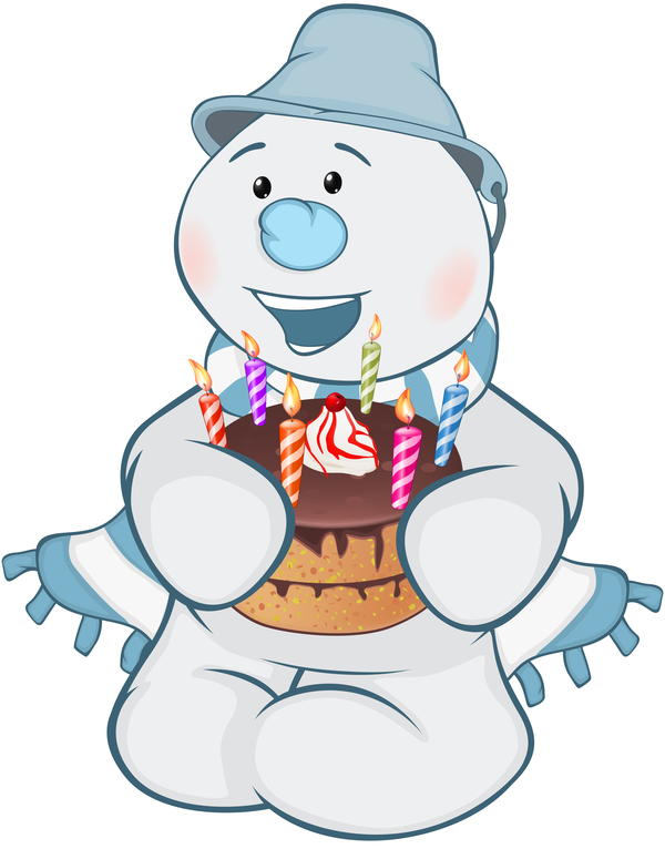 600x766 Funny Cartoon Snowman Vector Illustration 07