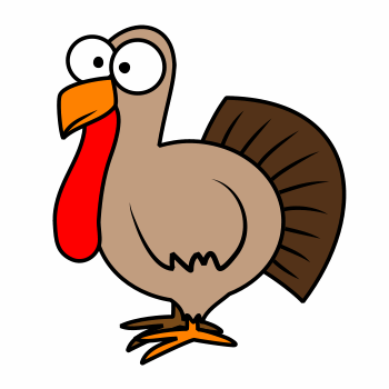 350x350 Funny Cartoon Turkeys