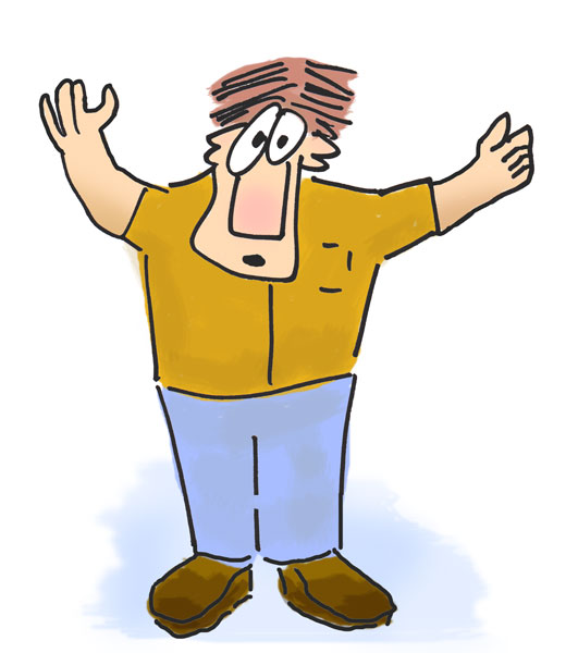 531x600 Silly Looking Man Clipart