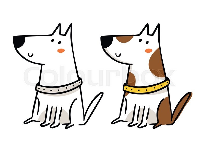 800x600 Cute Freehand Cartoon Vector Character, Funny Dog Sketch