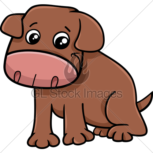 500x500 Little Dog Cartoon Character Gl Stock Images