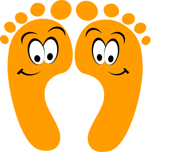 600x522 Orange Happy Feet Clip Art