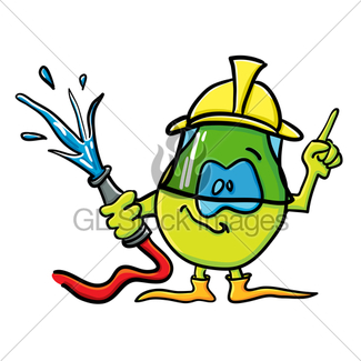 325x325 Funny Cartoon Pepper As A Firefighter Gl Stock Images