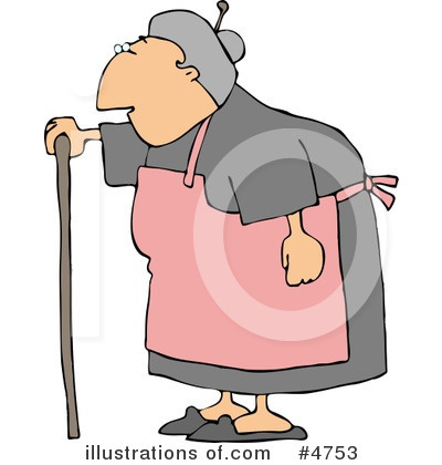 400x420 Funny Old Lady Clipart
