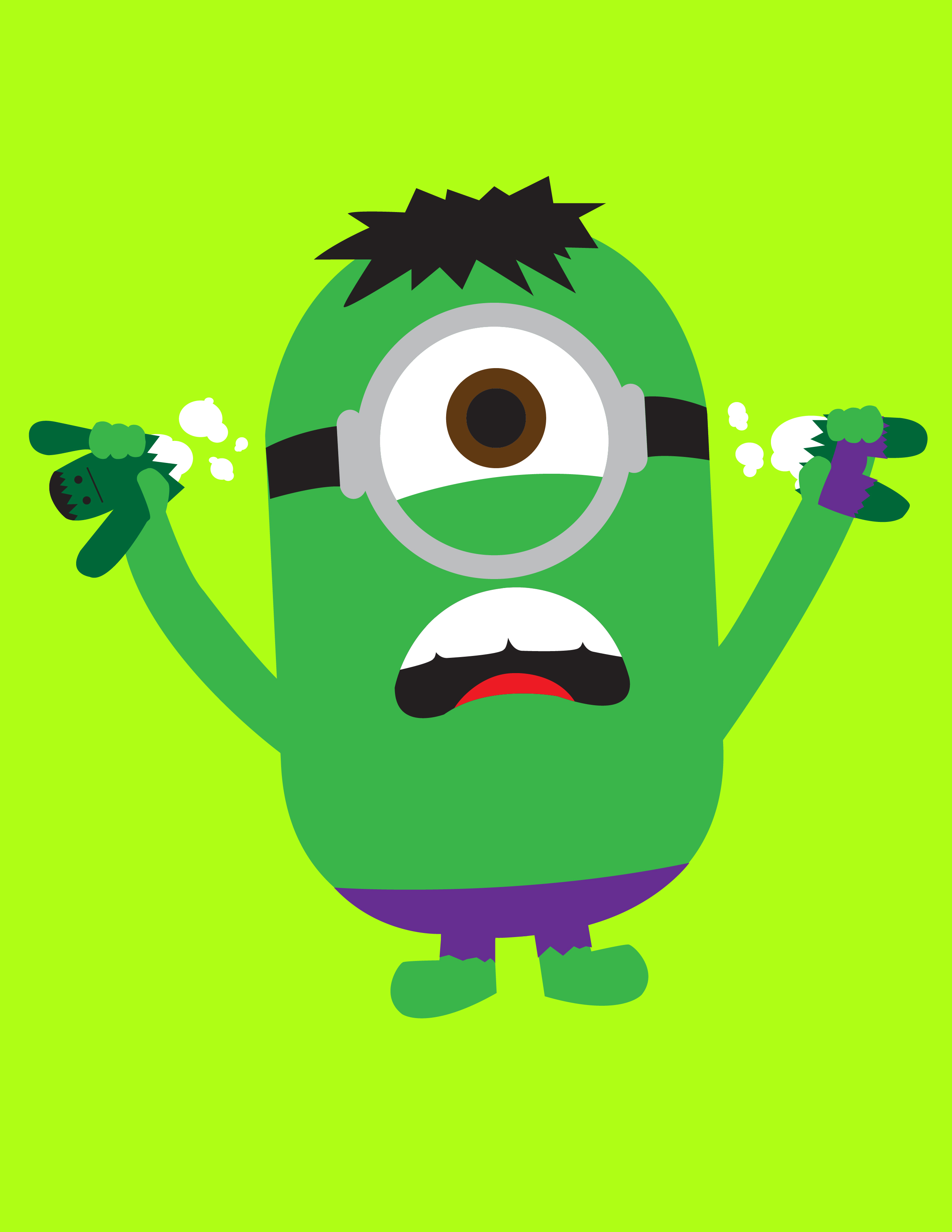 2550x3300 Minions By Kevin Magic Lam. Not A Huge Minion Fan But I Thought It