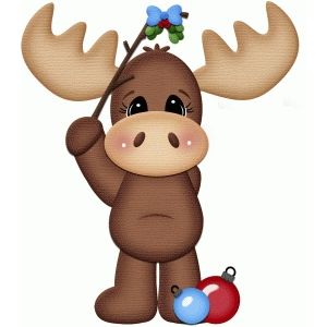300x300 Christmas Moose Clipart