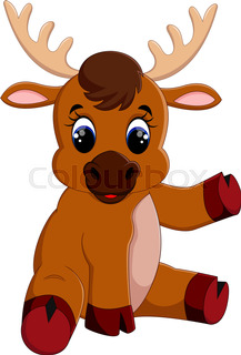 217x320 Vector Illustration Of Moose Cartoon Stock Vector Colourbox