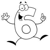 170x170 Clipart Of Funny Cartoon Numbers 6 K5132472