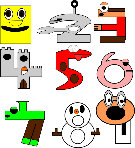 546x599 Cartoon Numbers Clip Art