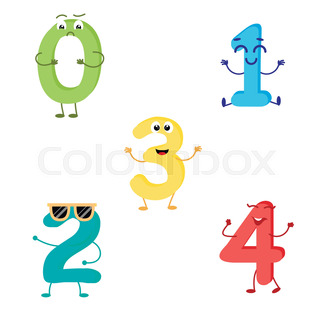 320x320 Cartoon Numbers Stock Vector Colourbox