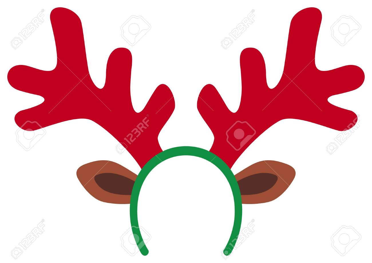1300x919 Reindeer Mask Funny Christmas Reindeer Horns Royalty Free Cliparts