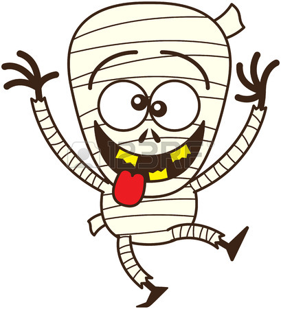 409x450 Funny Skeleton With Big Head, Bulging Eyes And Missing Teeth