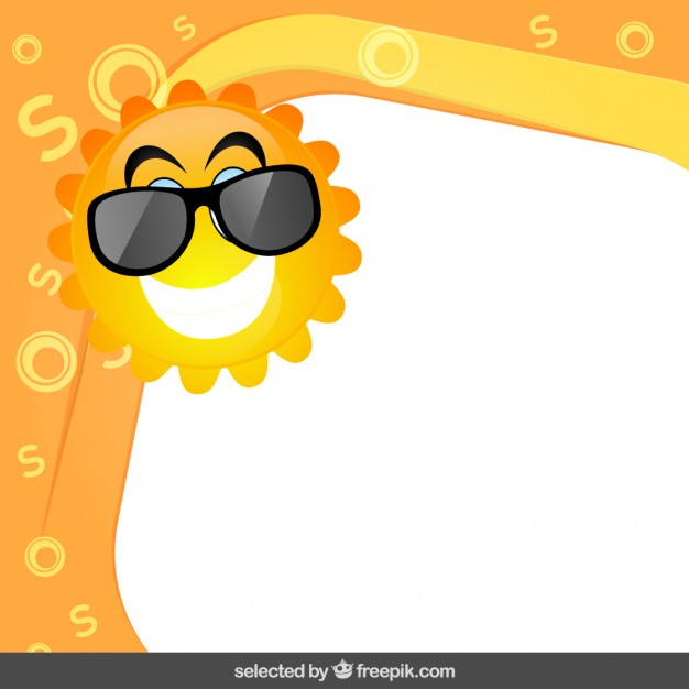626x626 Frame With Funny Sun Vector Free Download