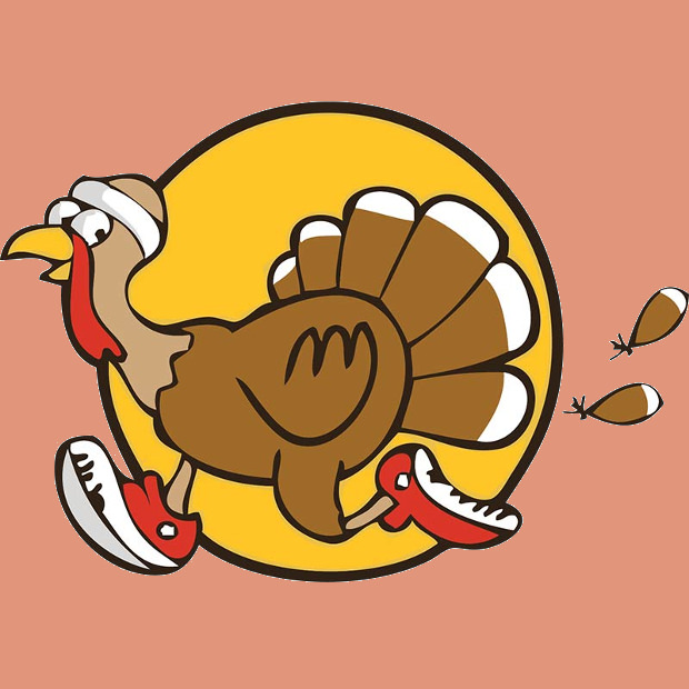 620x620 Funny Running Turkey Clipart