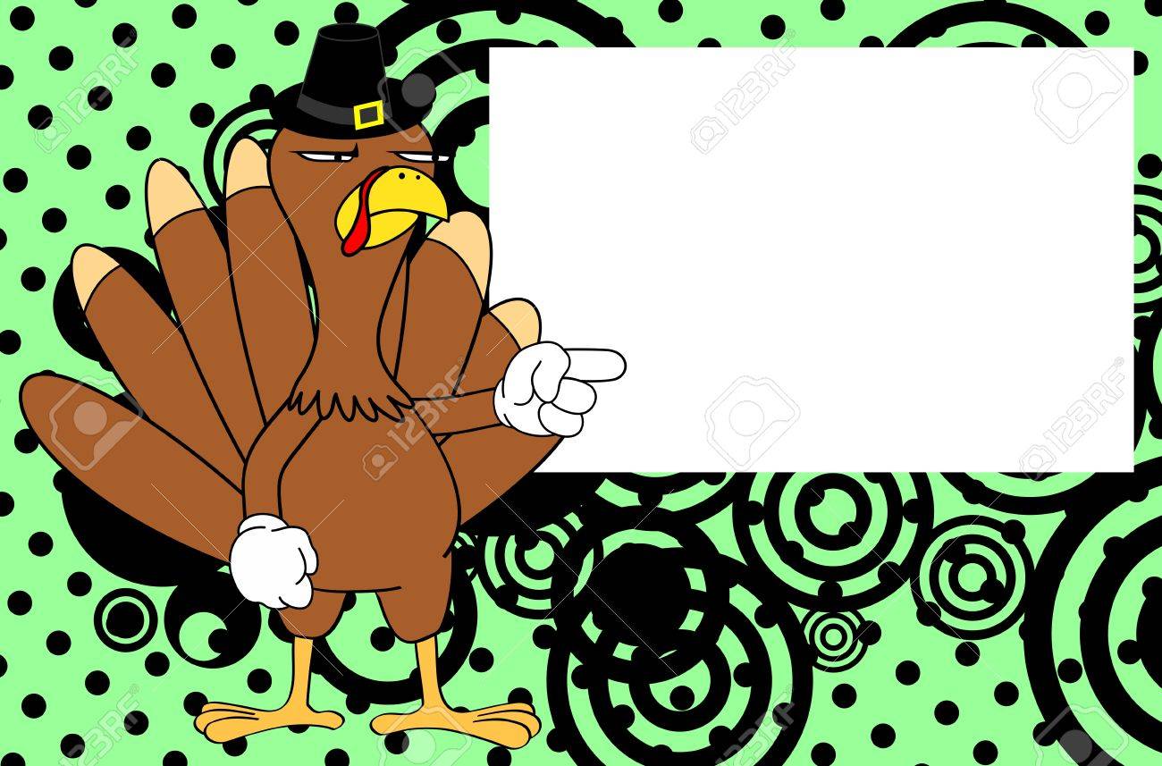 1300x857 Funny Thanksgiving Turkey Cartoon Background In Vector Format