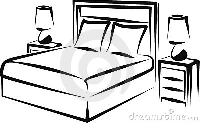400x246 Black Amp White Clipart Bedroom