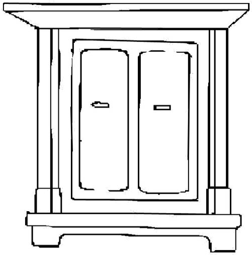 501x507 Furniture Black White Clipart