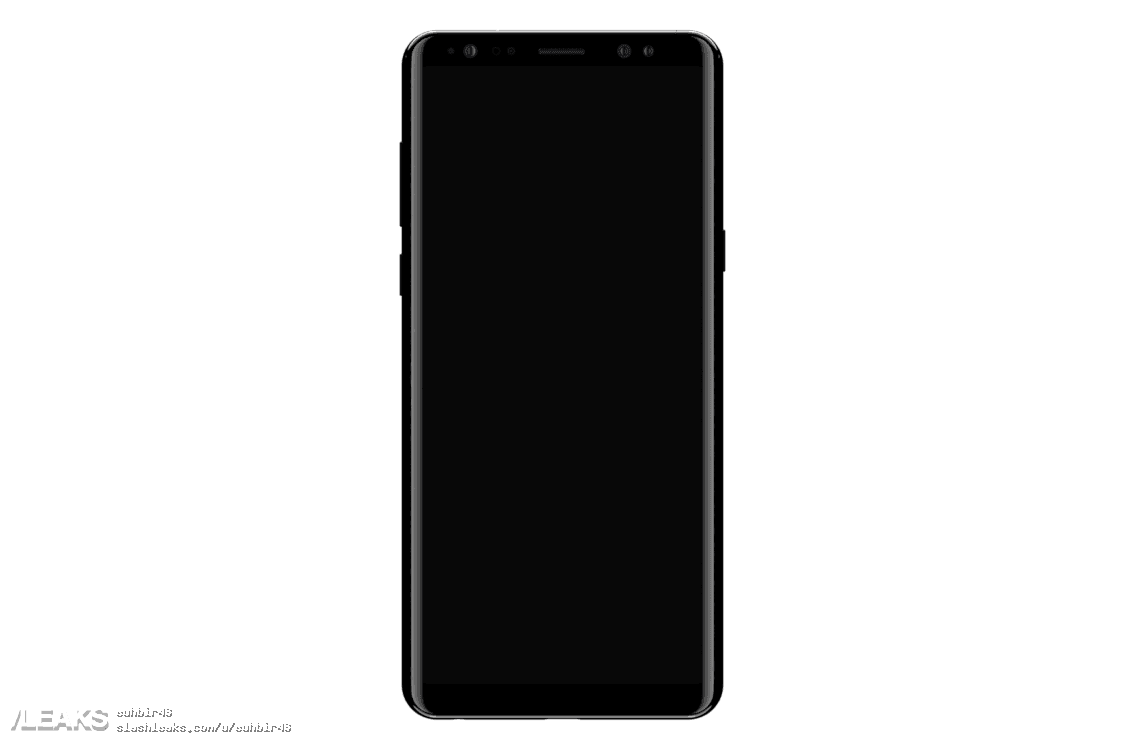 1125x750 Galaxy Note 8's Front Side Leaks In A New Render