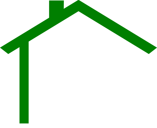 600x491 Darker Green House Clip Art