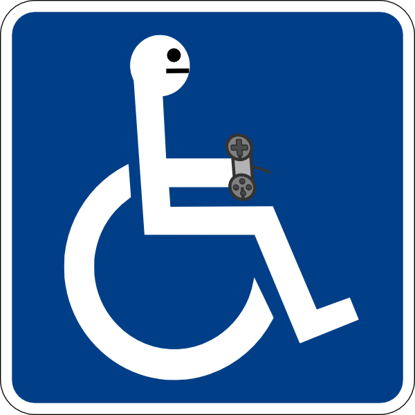 600x600 Disabled Gamer Clip Art