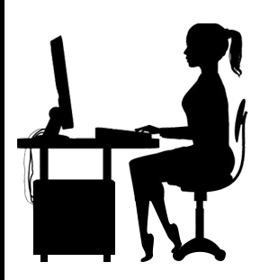 289x311 Gamer Girl On Computer Silhouette Silhouettes