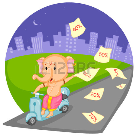 450x450 Lord Ganesha In Vector For Happy Ganesh Chaturthi With Text