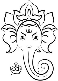 236x332 Ganesh Outline Images